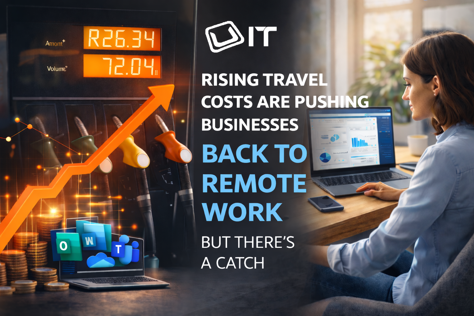 2. Business professional accessing company systems remotely from outside the office