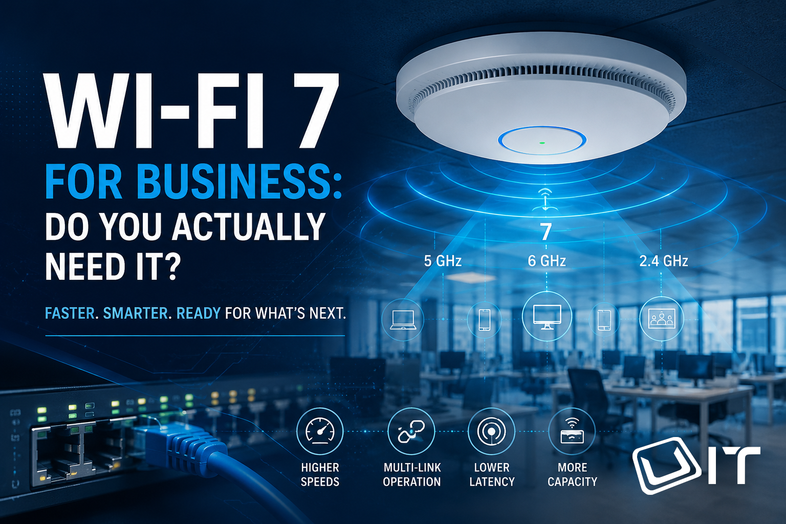 2. Business Wi-Fi 7 access point and network infrastructure